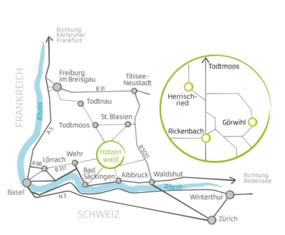 Karte Verortung Hotzenwald